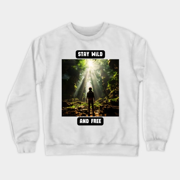 Stay Wild and Free Crewneck Sweatshirt by St01k@